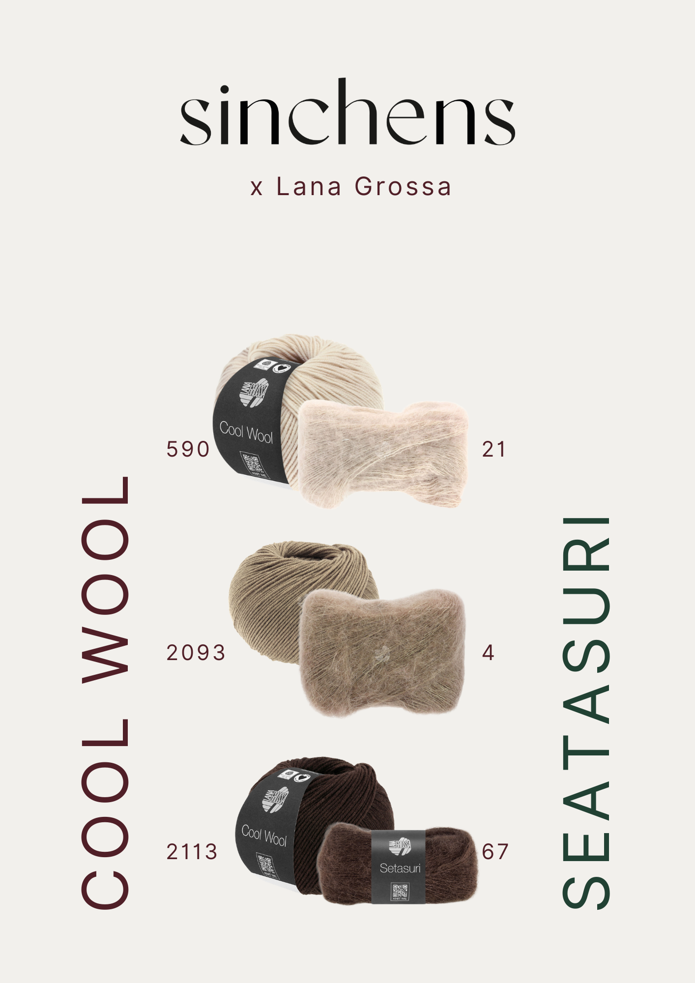 kuratierte Farbmatches - Cool Wool + Setasuri