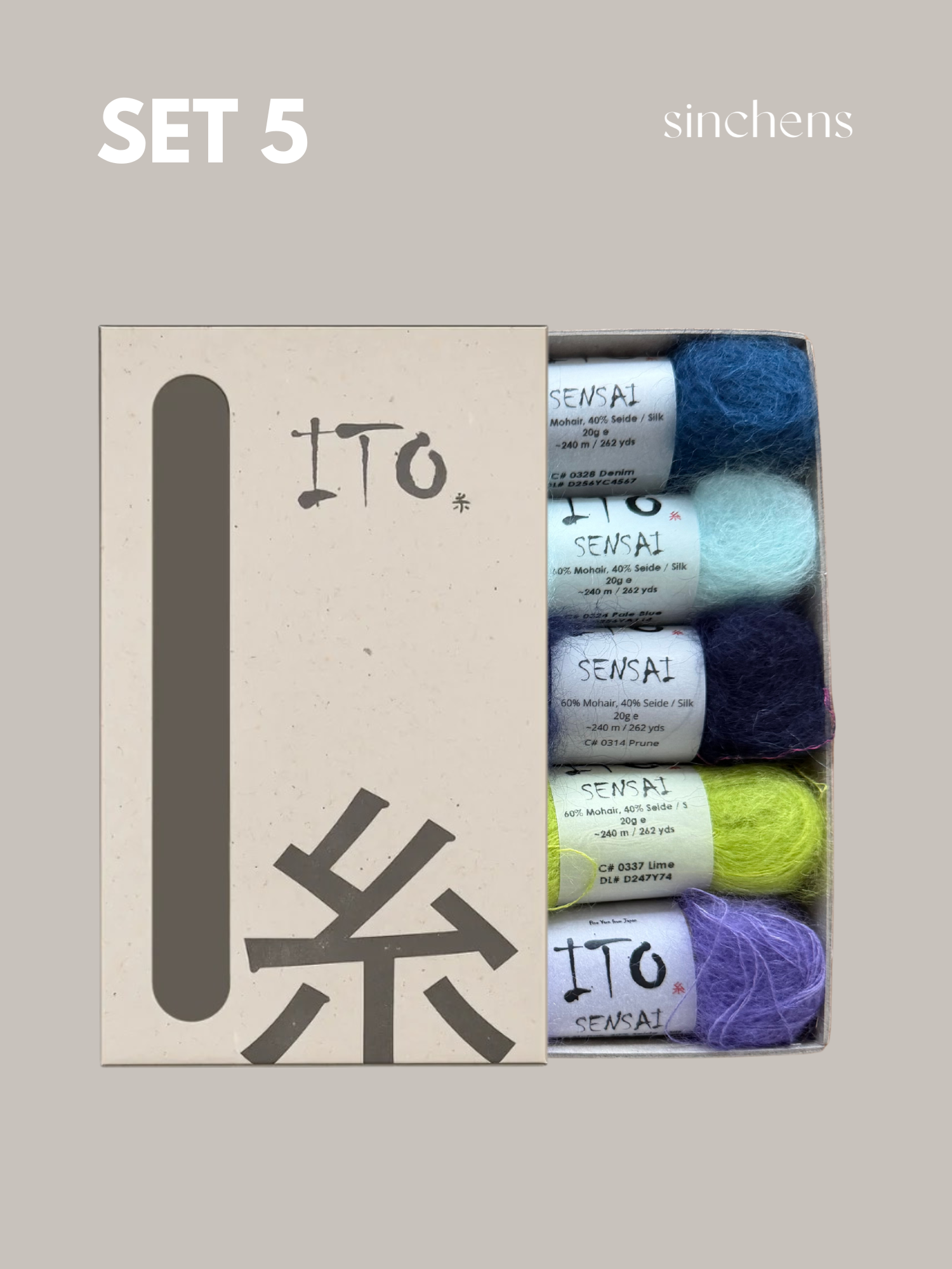 Dailyscarf (Geschenkbox mit 5 Knäuel Sensai)