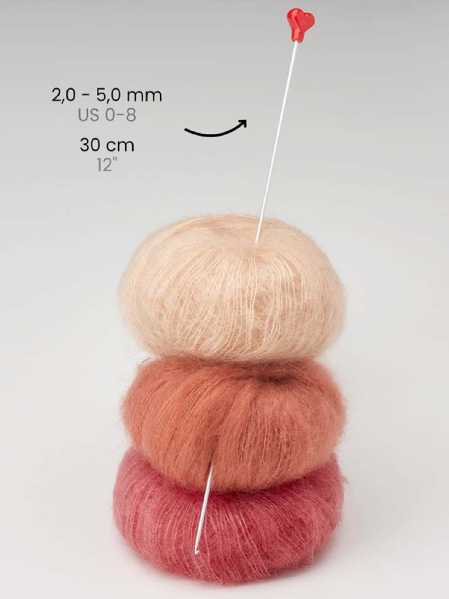 addiTun Tunesische Häkelnadel - einzeln (2 - 5 mm)