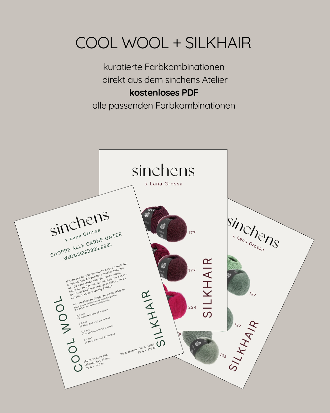 kuratierte Farbmatches - Cool Wool + Silkhair
