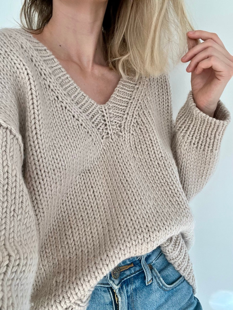 Strickanleitung - Quickysweater V-Neck