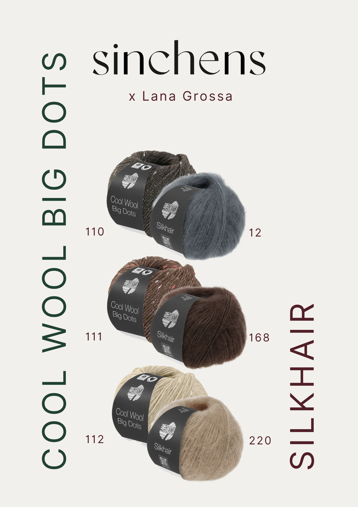 kuratierte Farbmatches - Cool Wool BIG DOTS + SILKHAIR