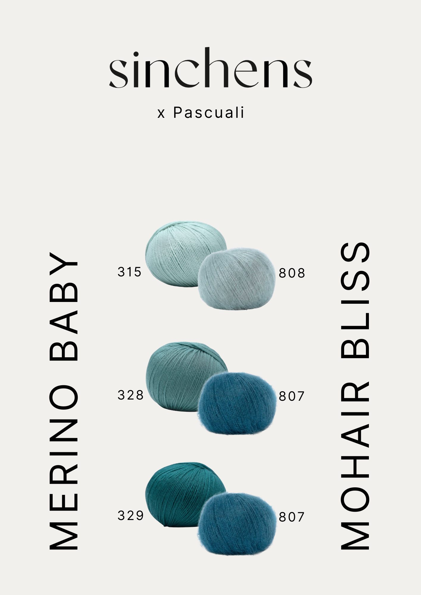 kuratierte Farbmatches - Merino Baby + Mohair Bliss