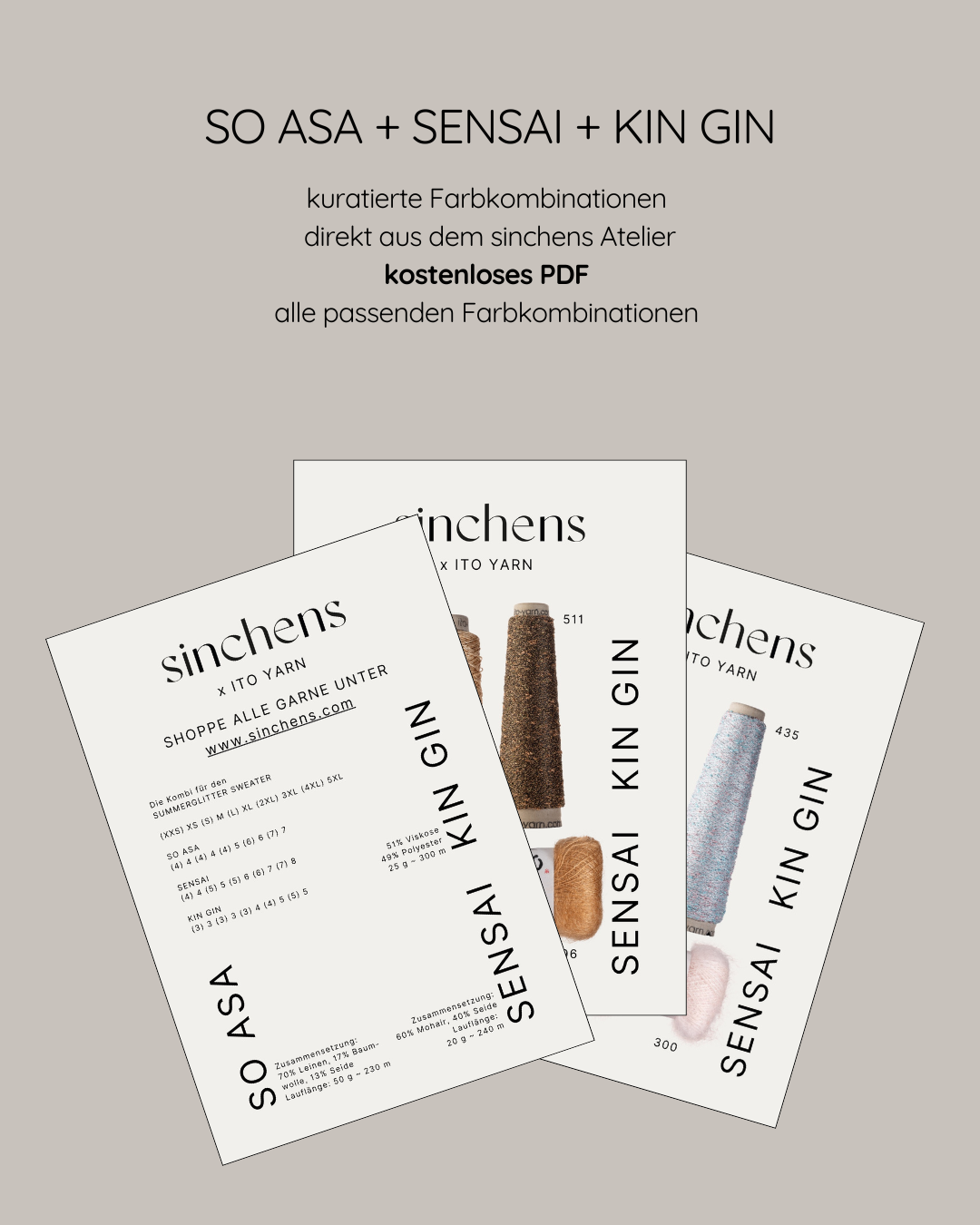 kuratierte Farbmatches - SO ASA + SENSAI + KIN GIN